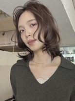 ニルバ(niLva)&nbsp;韓国風顔まわりレイヤー×透明感ショコラブラウンカラー