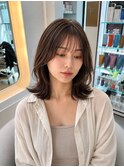 柔らかレイヤー×ナチュラルブラウン