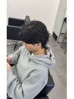 ノイセル 心斎橋(Noisyle)&nbsp;MEN’S/リバースセンターパート/ニュアンスパーマ/心斎橋