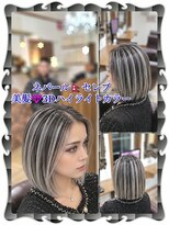 ヘアーファクトリー☆マハロ(Hair Factory☆MAHARO)&nbsp;ネパールセレブ☆美髪３Ｄハイライト グレーパールヘアカラー