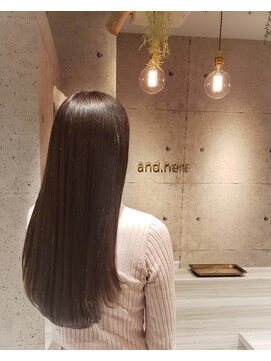 アンドヒア 淀屋橋店(and.here) ブラウン×ロング