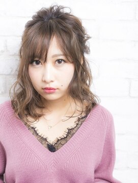 プライズ 所沢プロぺ通り店(prize) 透け感オリーブカラーハイライトカラーふわミディ【Prize所沢】