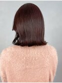 ロブピンクブラウン_アースカラーくびれヘアツートン_ba377383