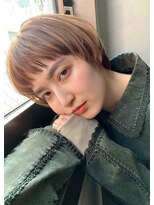 ブラン 天王寺(Blanc)&nbsp;【Blanc】オン眉ショート　ミルクティーピンク　ボブ716