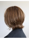ショートウルフ ハイカラーベージュ