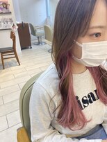 テトラ バイ ネオリーブ 横浜西口店(tetra by neolive)&nbsp;可愛さアップ♪な淡いピンクのインナーカラー♪