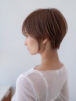 20代30代大人可愛い斜めバング小顔ショートボブシルキーベージュ