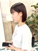 切りっぱなしボブ×バーガンディー