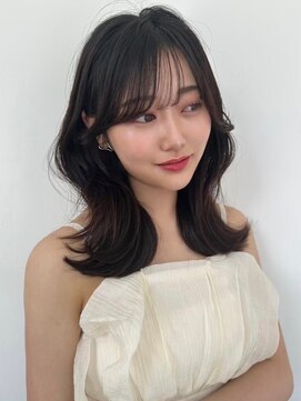 ユーフォリア エヌ 池袋サンシャイン通り店(Euphoria +n) 20代30代40代ブルーブラック韓国レイヤーこなれロング