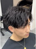 刈り上げマッシュ/2wayスタイル/緩めツイストスパイラルパーマ