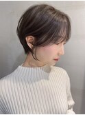 イメチェンショート外ハネボブ美髪ブルーブラックワイドバング