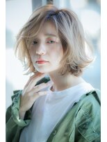 クシュ 所沢西口プロぺ通り(kusyu... )&nbsp;くびれヘア韓国風巻きアプリコットオレンジ夏ハイライトカラー