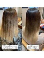 エイクス ヘア デザイン×美髪クリニック 千葉(AQs hair design)&nbsp;くびれヘア/アプリコットオレンジ/夏/髪質改善[千葉駅]