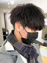 エルマーク 梅田(L-MARK)&nbsp;ツイストスパイラル/スパイラルパーマ/メンズ/マッシュ/眉毛