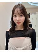 レイヤーカット×チョコレートブラウン