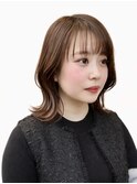 シースルーバング×やわらか質感ミディアム