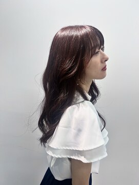 トゥルーブ バイ ファースト 富沢店(trove by first) ピンクブラウン/韓国ヘア/顔まわりカット/オージュア