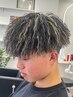 【強めのツイスト】マッシュ限定◆カット＋イナズマツイスト[南堀江/MEN'S]