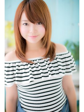 ミック 日暮里店(miq) 流しバングで目力UP!好感☆モテストレート【miq日暮里】