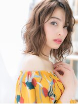 モッズヘア 越谷(mod's hair)&nbsp;*mod's越谷*斜めバングのくせ毛風セミウェットミディa