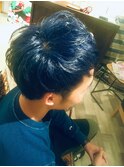 修正カラー★ブリーチ × ブルーブラック