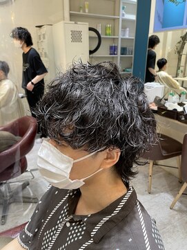 ヘアリゾートエーアイ 新宿西口店(hair resort Ai) 波巻きスパイラルパーマツーブロックマッシュウルフ