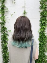 ヘアーアンドスパ メル(hair&spa m.e.l by origami)&nbsp;テールカラー×アクアグリーン