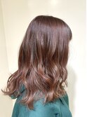 イルミナカラー　ピンクブラウン　艶カラー