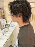 波巻きウルフパーマ