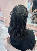 リボンアレンジヘアー