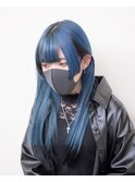 ブルー#ダブルカラー#エンドブラック#ケアブリーチ#豊橋#豊川