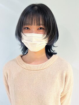 アイティーバイアルバム 北千住店(IT by ALBUM) ブルーグレージュこなれミディレイヤーロング_ba490471