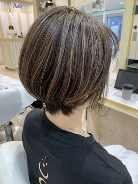 アッシュ 仙川店(Ash) 50代ヘルシースタイル メッシュ ニュアンスカラー メンズライク