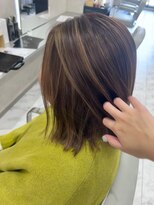 キング(K!ng)&nbsp;縮毛矯正髪質改善ハイライトレイヤーカット楠葉美容室エクステ