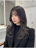 韓国風フェミニン女子★レイヤーカット/透明感カラー/顔周り
