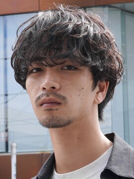 フィフス 渋谷(fifth) 渋谷大人ルーズパーマメンズカットマッシュ無造作ナチュラル緩め