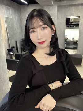 イコ 心斎橋(.ico) レイヤーボブ×ナチュラルブラック