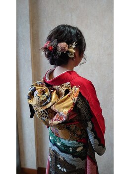 ヤマウエ(YAMAUE)の写真/成人式、入学卒業式、結婚式の着付けもヘアセットも◎早朝OKサロン！