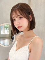 ロンドヴァリー 渋谷店(Lond vallee)&nbsp;グレージュ/透明感カラー/ボブ/髪質改善縮毛矯正