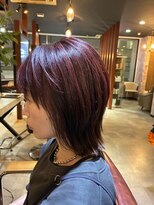 エイム ヘア デザイン 町田店(eim hair design)&nbsp;ウルフボブ/パープルピンク/レイヤーカット/バイオレットピンク