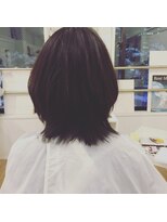 カタチヘアー(HAIR) きれいな。。。ミディアムレイヤー。。。ダブルバングのカタチ