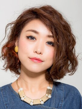 ポント ベース 石神井公園(Pont Base) しっかりリッジパーマ、ポイントカラースタイル