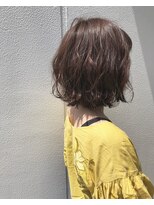 切りっぱなしボブ×ラフウェーブ