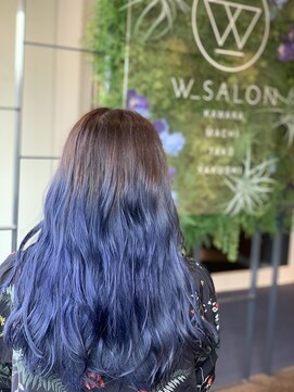 ダブル アンダーバー サロン(W_SALON) 【W_SALON 河原町】ブルーラベンダー/グラデーション