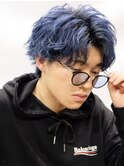 ブルー×センターパート