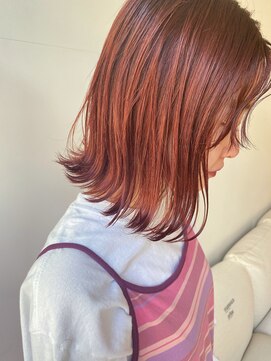 ルーイ(LOUIE) 切りっぱなしボブ/チェリーレッド