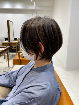 ネイロ 錦糸町(NeiRo) ボブカーキグレージュマッシュショート大人かわいい