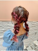 編み込みツイン