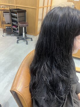 ハレヘアー ホーム(Hale hair home) Hard perm ash black/long