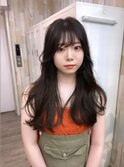 就活黒染めカラー　ダークカラー　ダークネイビーアッシュ